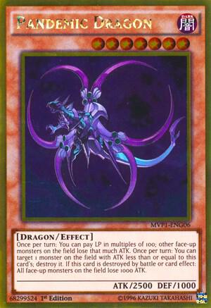 Pandemic Dragon MVP1-ENG06 card from The Dark Side of Dimensions Movie Pack: Gold Edition