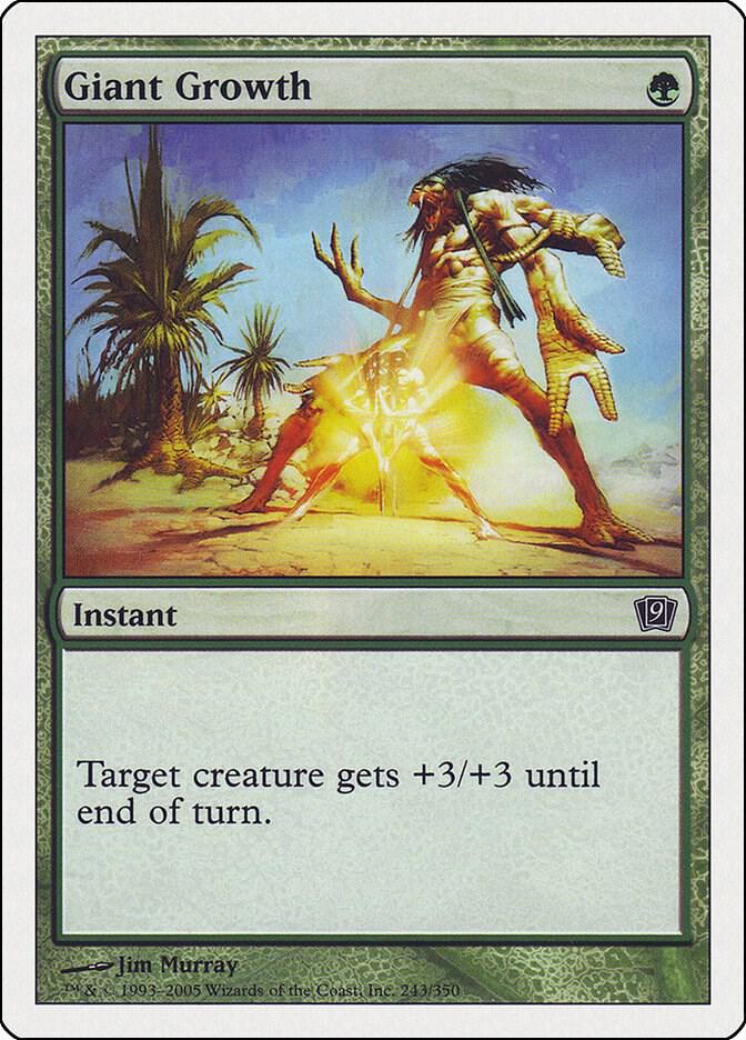 Giant Growth 243 card from 9th Edition