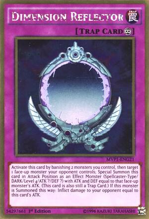 Dimension Reflector MVP1-ENG21 card from The Dark Side of Dimensions Movie Pack: Gold Edition