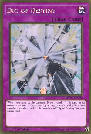Dig of Destiny MVP1-ENG22 card from The Dark Side of Dimensions Movie Pack: Gold Edition