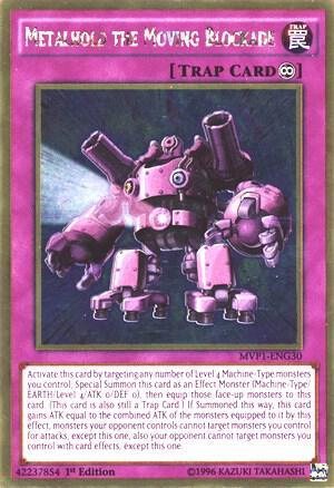 Metalhold the Moving Blockade MVP1-ENG30 card from The Dark Side of Dimensions Movie Pack: Gold Edition