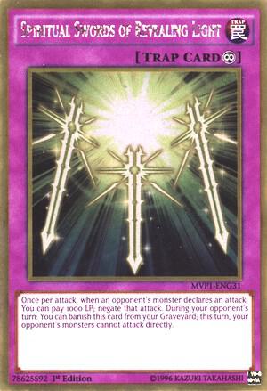 Spiritual Swords of Revealing Light MVP1-ENG31 card from The Dark Side of Dimensions Movie Pack: Gold Edition