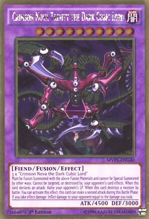 Crimson Nova Trinity the Dark Cubic Lord MVP1-ENG40 card from The Dark Side of Dimensions Movie Pack: Gold Edition