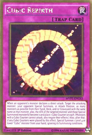Cubic Rebirth MVP1-ENG43 card from The Dark Side of Dimensions Movie Pack: Gold Edition