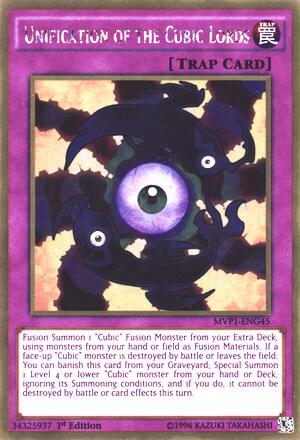Unification of the Cubic Lords MVP1-ENG45 card from The Dark Side of Dimensions Movie Pack: Gold Edition