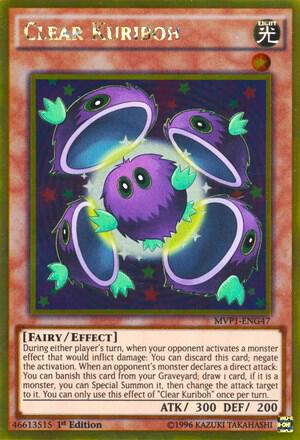 Clear Kuriboh MVP1-ENG47 card from The Dark Side of Dimensions Movie Pack: Gold Edition