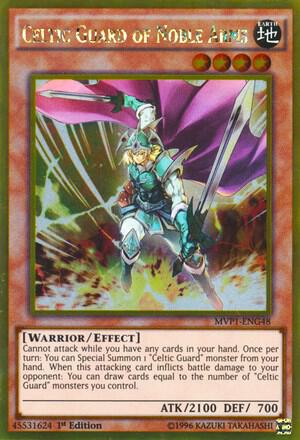 Celtic Guard of Noble Arms MVP1-ENG48 card from The Dark Side of Dimensions Movie Pack: Gold Edition