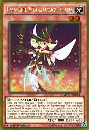 Lemon Magician Girl MVP1-ENG51 card from The Dark Side of Dimensions Movie Pack: Gold Edition