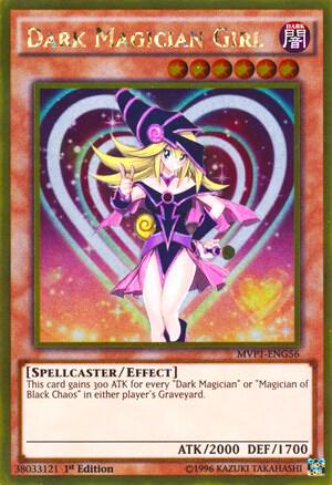 Dark Magician Girl MVP1-ENG56 card from The Dark Side of Dimensions Movie Pack: Gold Edition