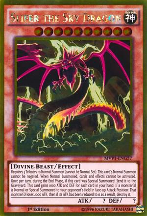 Slifer the Sky Dragon MVP1-ENG57 card from The Dark Side of Dimensions Movie Pack: Gold Edition