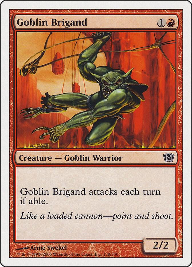 Goblin Brigand 190 card from 9th Edition