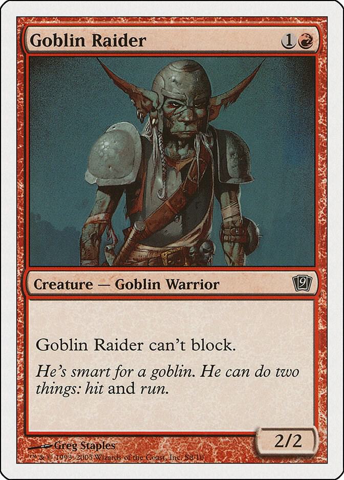 Goblin Raider S8 card from 9th Edition