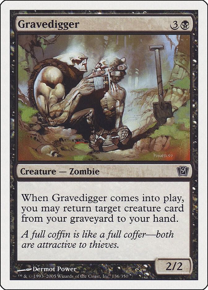 Gravedigger 136 card from 9th Edition