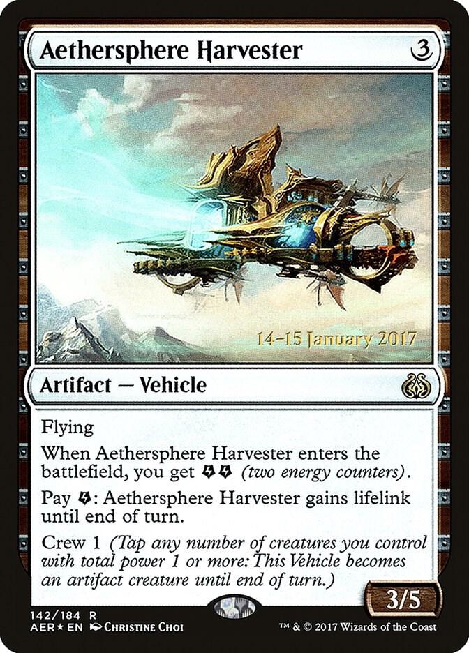 Aethersphere Harvester 142 card from Prerelease Cards