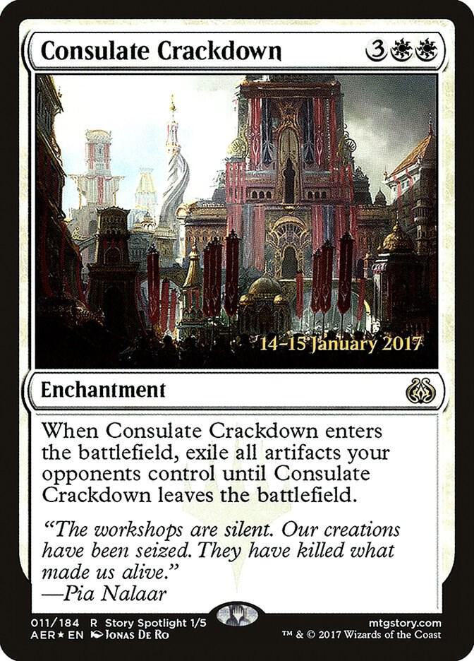 Consulate Crackdown 11 card from Prerelease Cards