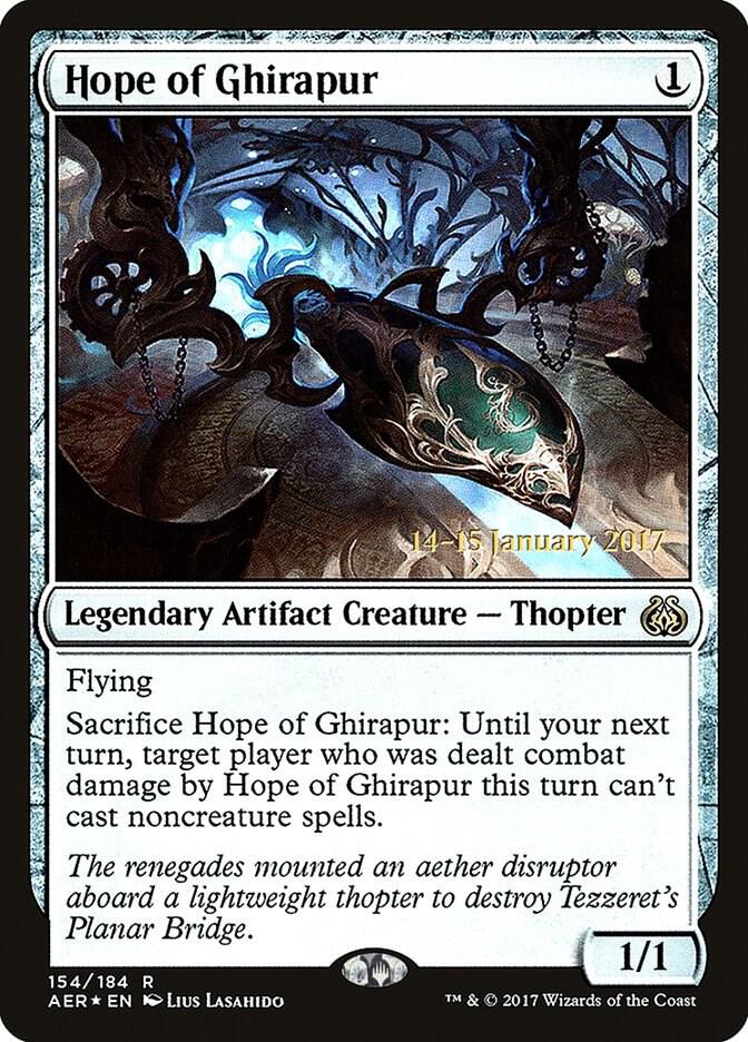 Hope of Ghirapur 154 card from Prerelease Cards