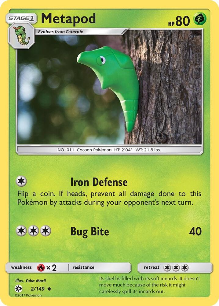 Metapod 2/149 card from SM Base Set