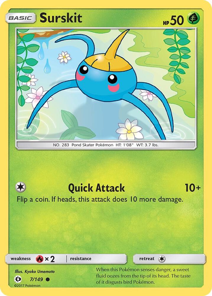 Surskit 7/149 card from SM Base Set