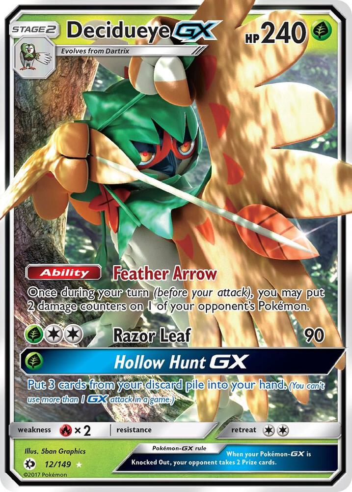 Decidueye GX 12/149 card from SM Base Set