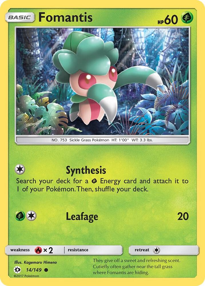 Fomantis 14/149 card from SM Base Set