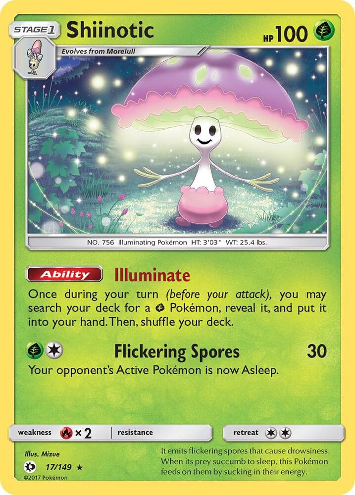Shiinotic 17/149 card from SM Base Set
