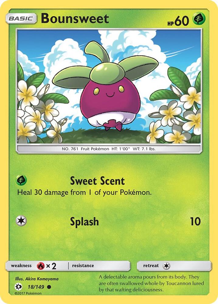 Bounsweet 18/149 card from SM Base Set