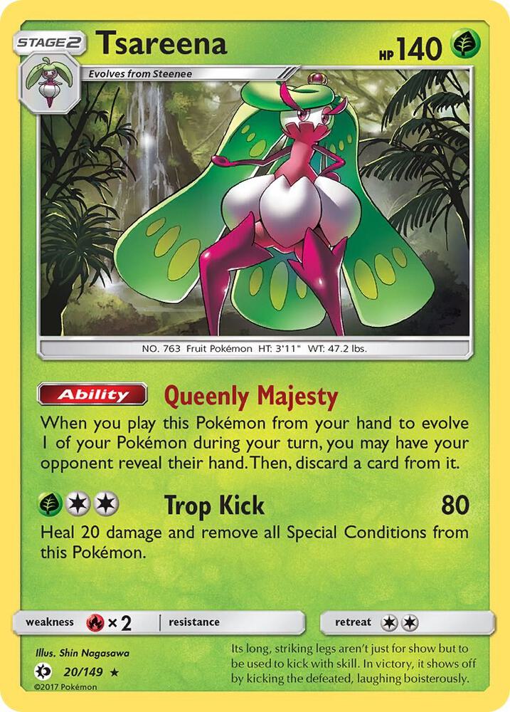 Tsareena 20/149 card from SM Base Set