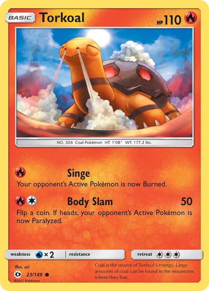 Torkoal 23/149 card from SM Base Set