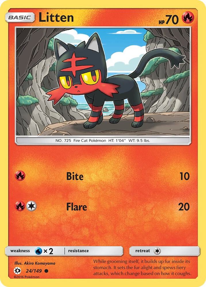 Litten 24/149 card from SM Base Set