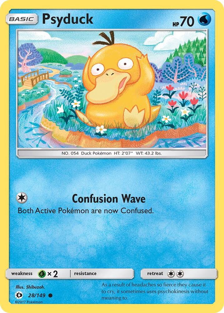 Psyduck 28/149 card from SM Base Set