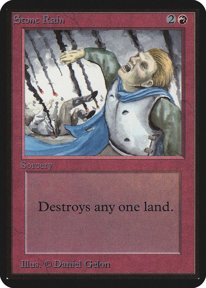 Stone Rain card from Alpha Edition