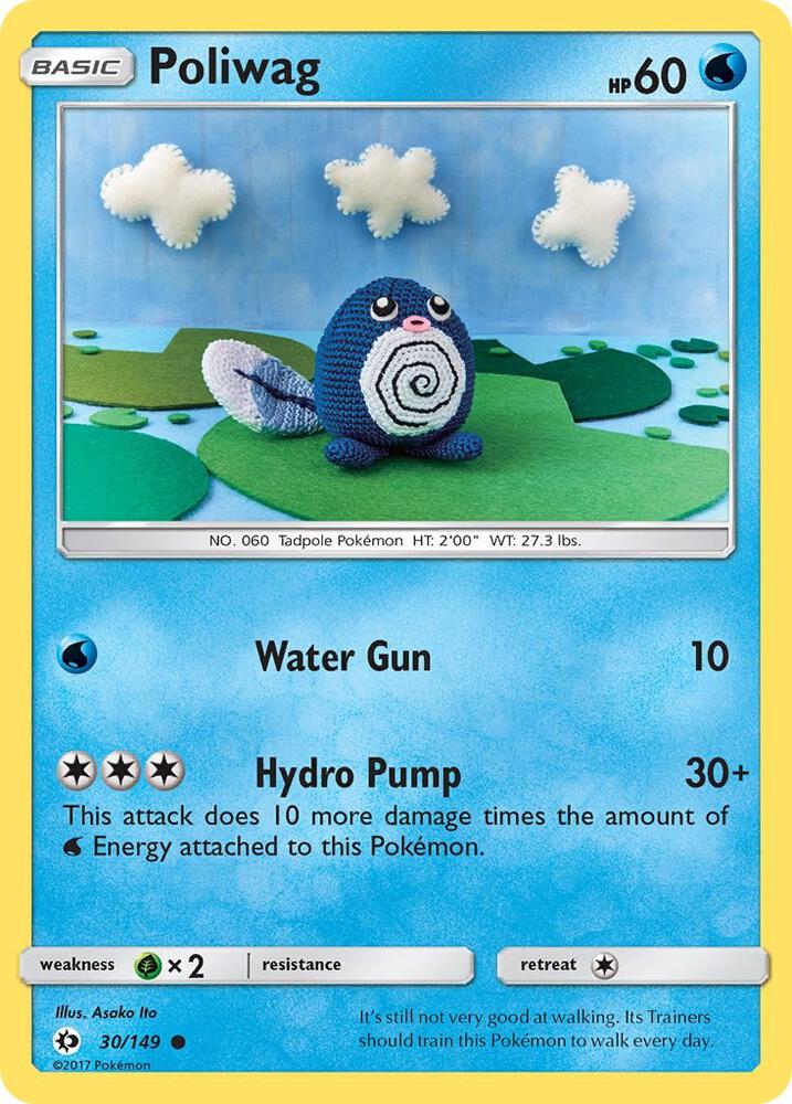 Poliwag 30/149 card from SM Base Set