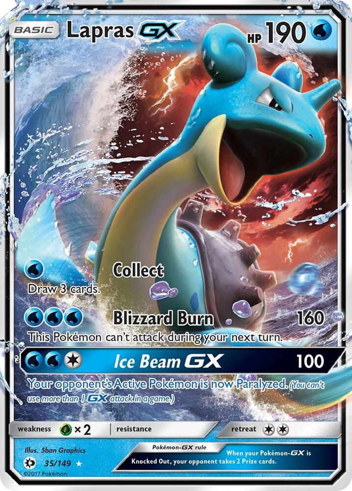 Lapras GX 35/149 card from SM Base Set