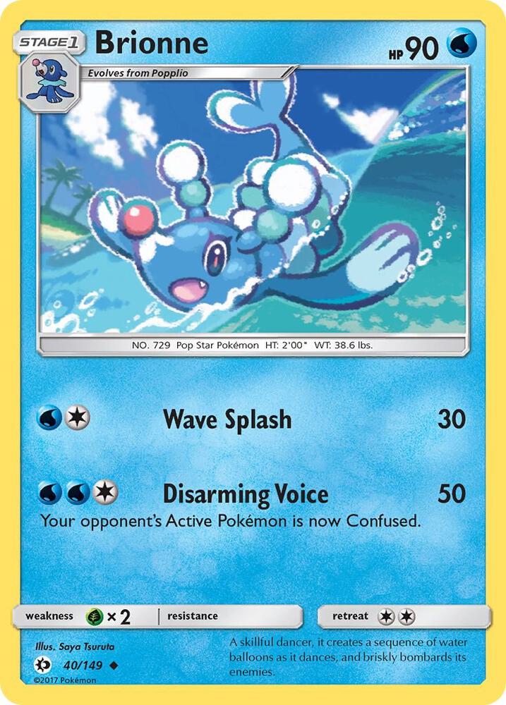 Brionne 40/149 card from SM Base Set