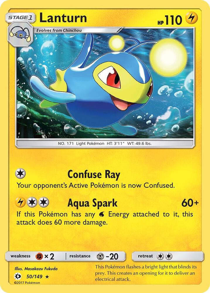 Lanturn 50/149 card from SM Base Set