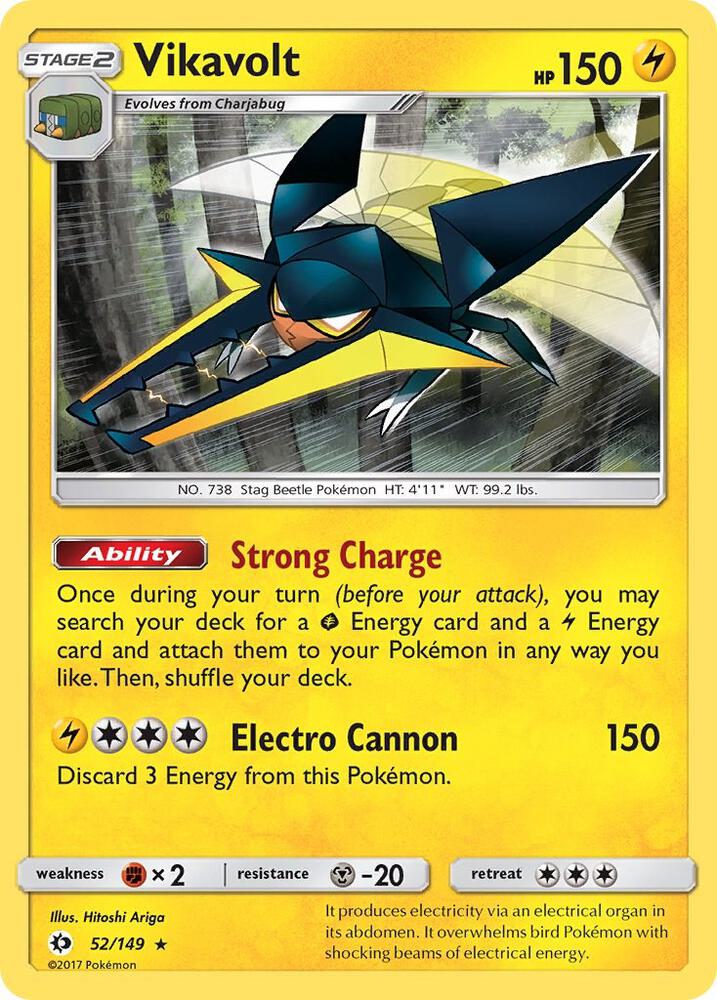 Vikavolt 52/149 card from SM Base Set