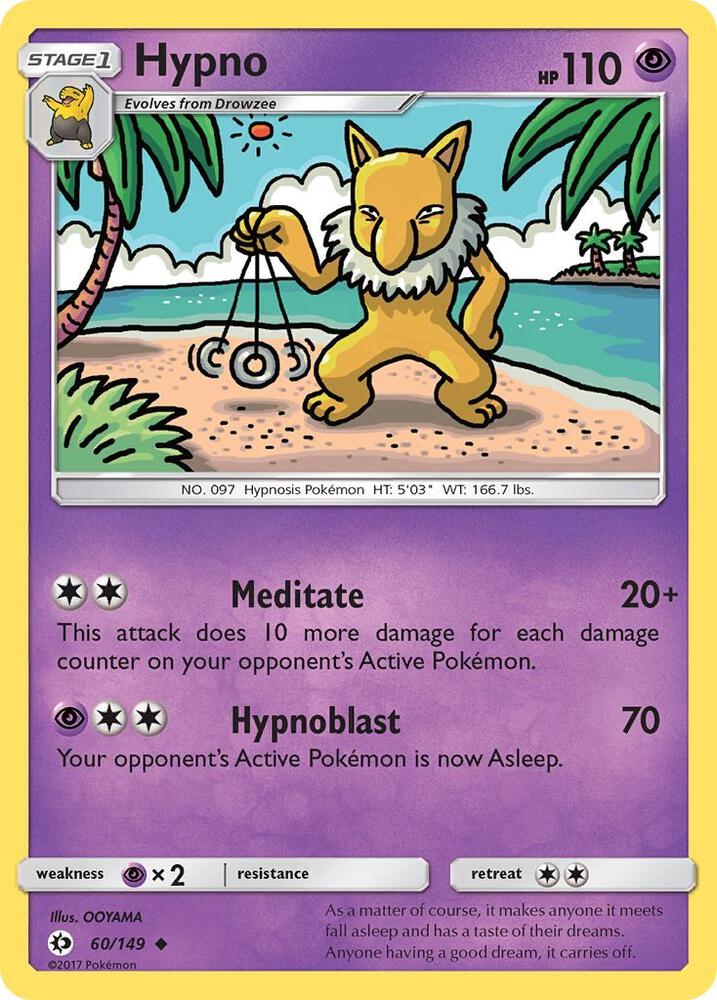 Hypno 60/149 card from SM Base Set