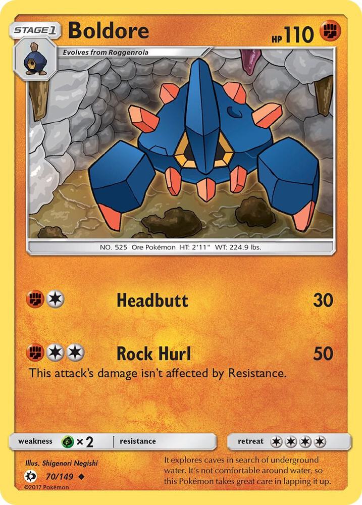 Boldore 70/149 card from SM Base Set
