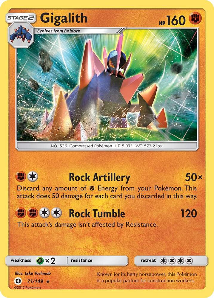 Gigalith 71/149 card from SM Base Set