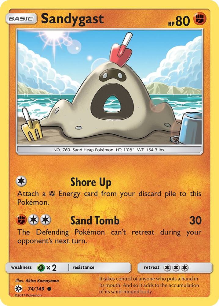 Sandygast 74/149 card from SM Base Set