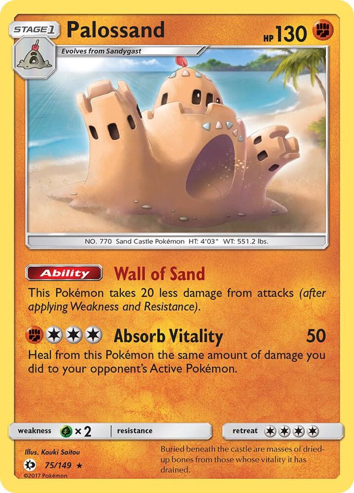 Palossand 75/149 card from SM Base Set