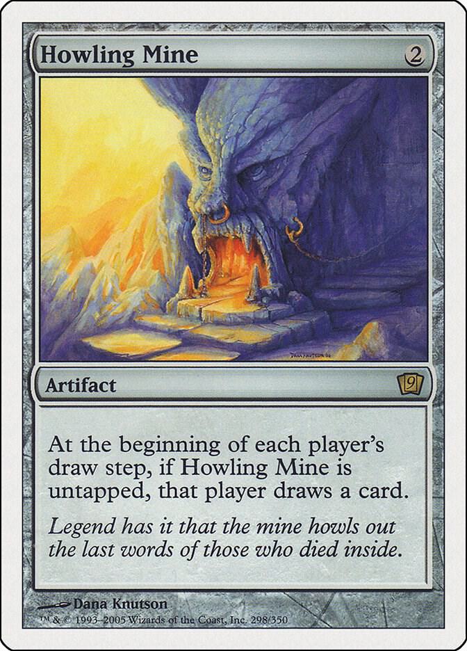 Howling Mine 298 card from 9th Edition