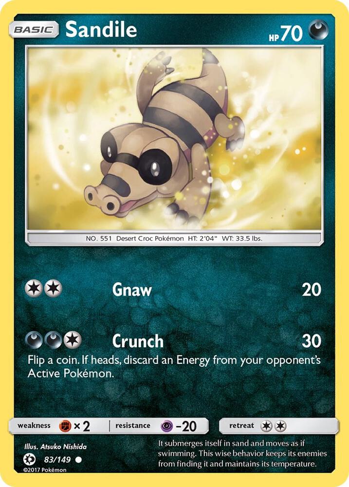Sandile 83/149 card from SM Base Set