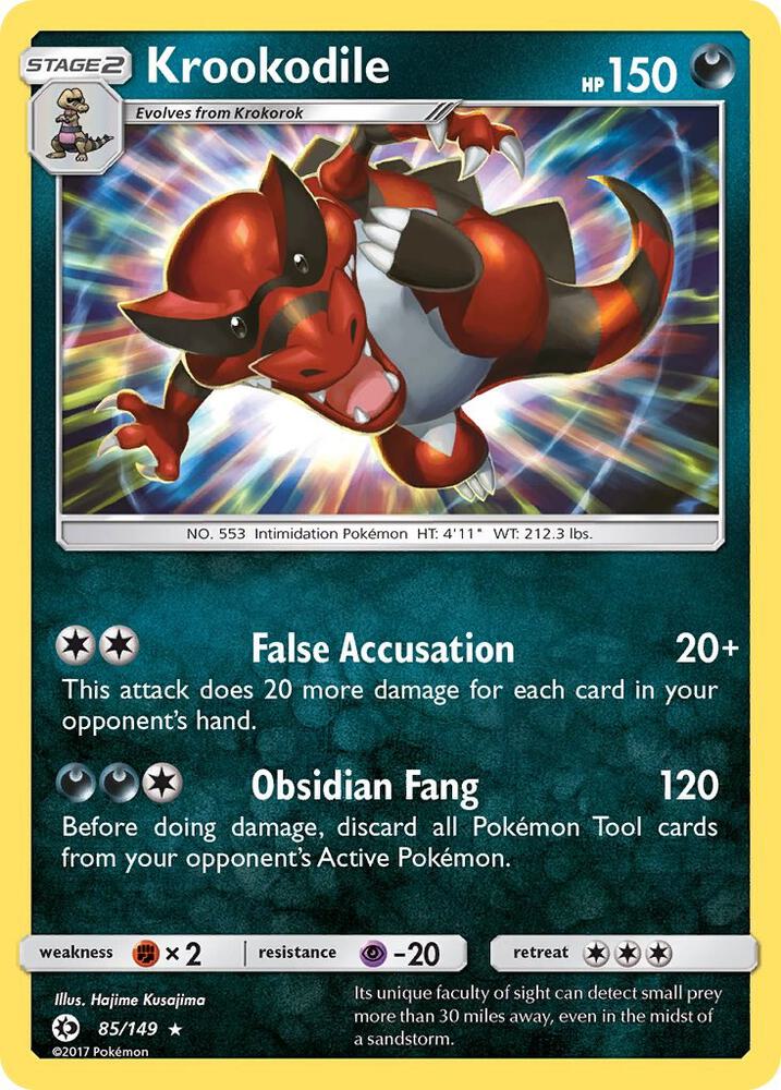 Krookodile 85/149 card from SM Base Set