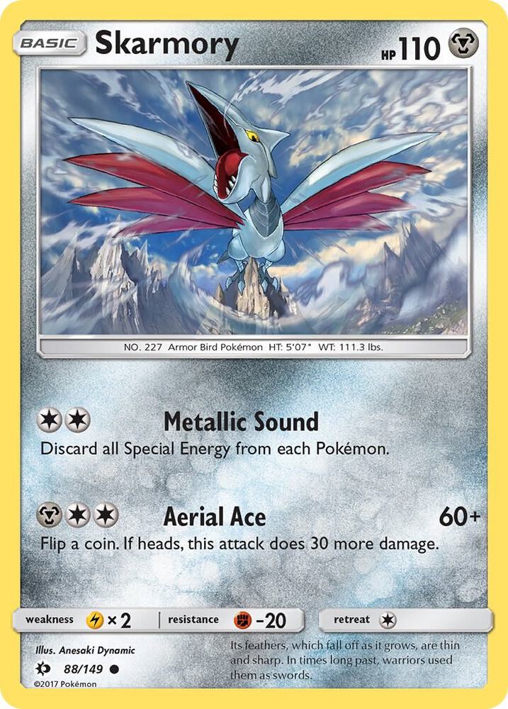 Skarmory 88/149 card from SM Base Set
