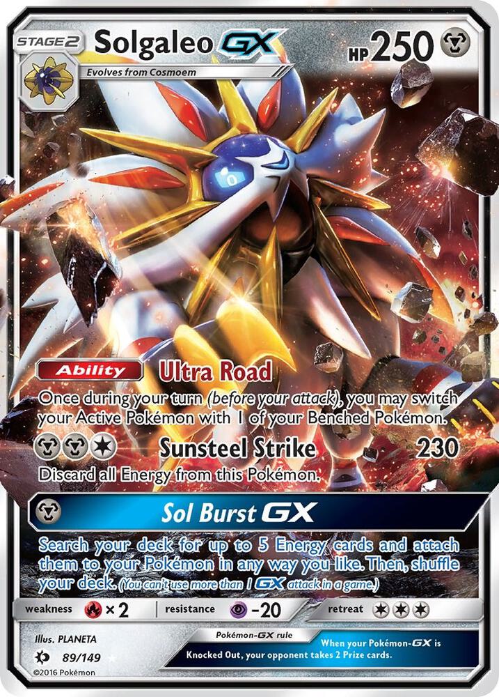 Solgaleo GX 89/149 card from SM Base Set