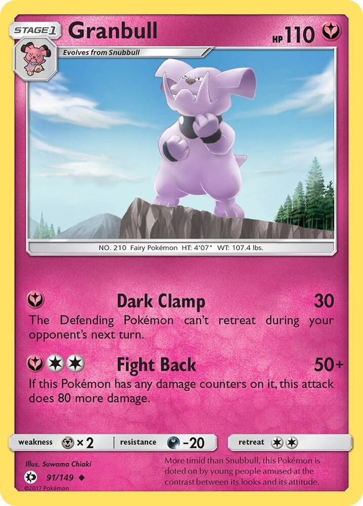 Granbull 91/149 card from SM Base Set