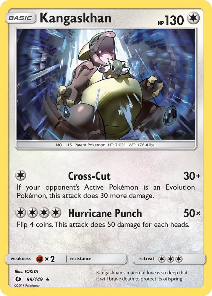 Kangaskhan 99/149 card from SM Base Set
