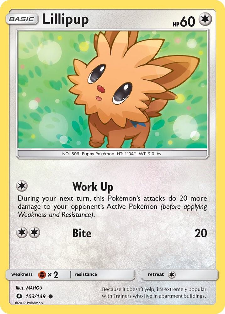 Lillipup 103/149 card from SM Base Set