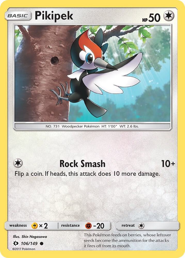 Pikipek 106/149 card from SM Base Set